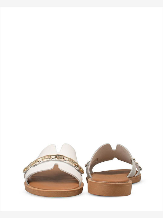 Women's Flat Sandals White