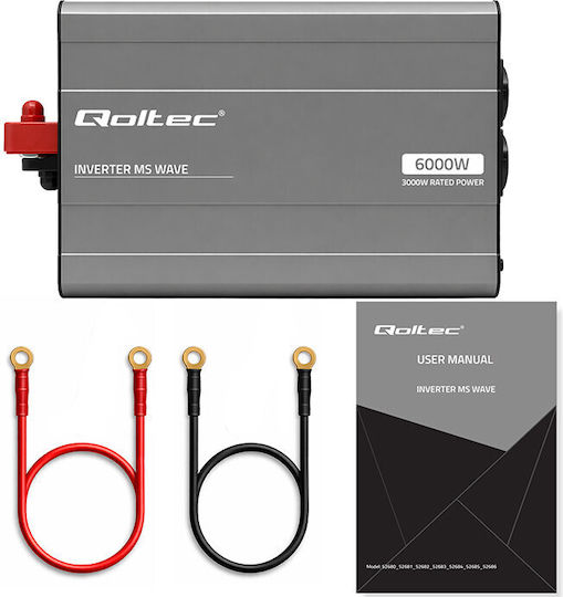 Qoltec Qoltec Ms Wave Power Inverter 12v To 230v 3000/6000w Usb Compatible Lifepo4 Gel Agm
