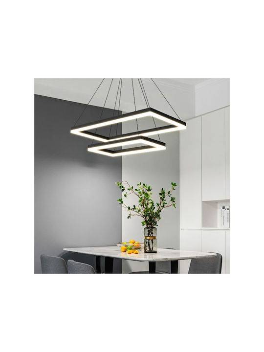 Jiju Lumini Suspendate Negru LED