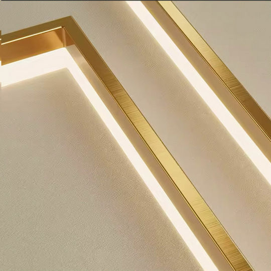 Jiju Lumini Suspendate Auriu LED cu Lumină Bianco Reglabilă 80x40cm