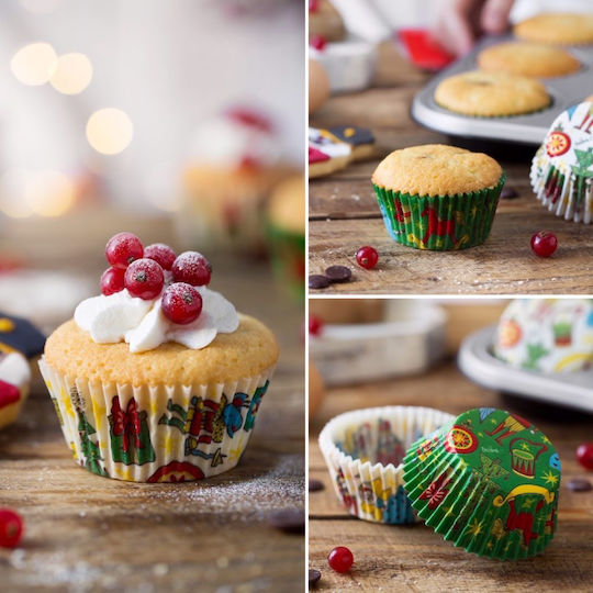 Decora Σετ Χριστουγεννιάτικες Χάρτινη Βάση Cupcake Καρυοθραύστες 5x3.2εκ. 36τμχ