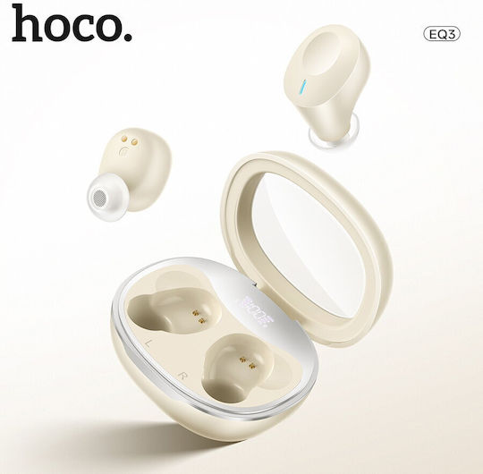 Hoco EQ3 In-ear Bluetooth Handsfree Earphones with Charging Case Beige