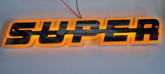 Декоративен Знак 3d Led Super 24v Оранжево Светлина 400mm X 70mm Scania S R P G L Fzmar496