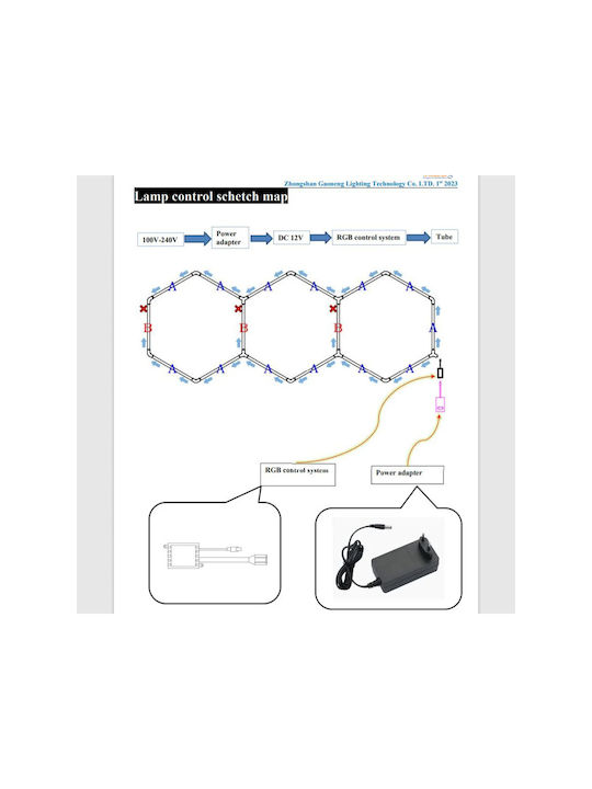 Lightplanet Dekoratives Tischlampen LED RGB Sechseck 3SechseckRGB