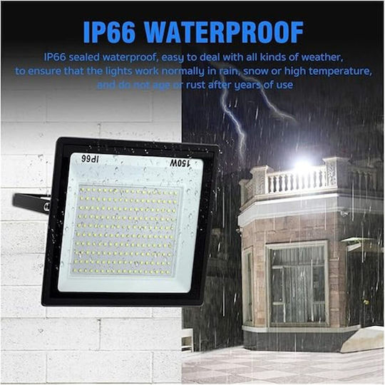 Jiju Proiector LED 200W Alb Rece 6500K