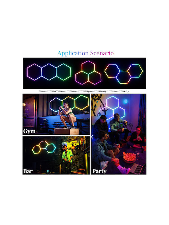 Lightplanet Dekoratives Tischlampen LED RGB Sechseck 3SechseckRGB