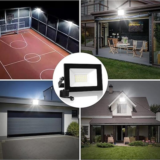 Jiju Proiector LED 20W Alb Rece 6500K
