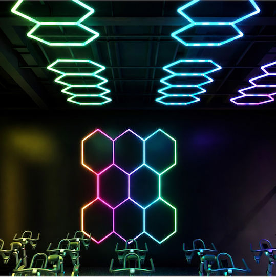 Lightplanet Dekoratives Tischlampe LED RGB Sechseck 8Stück