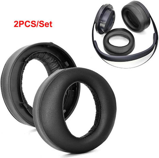 Sony Ps5 Pulse 3d Ps4 New Gold Wireless Cuhya-0080 Planetink Perne Pentru Urechi Negre 2 Bucăți Piese De Schimb Pernuțe – Stânga Dreapta – Protein Leather Pl-snps3-bk