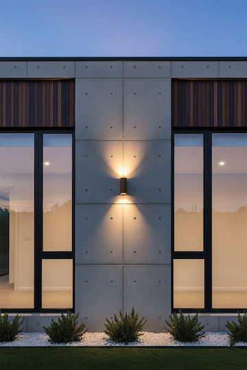 VK Lighting Iluminat Exterior Montat Pe Perete Led Ip65 Cu Lumină Alb Cald Dublu Fascicul