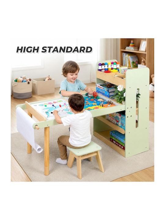 Kids Table Set with Chairs for Painting Beige