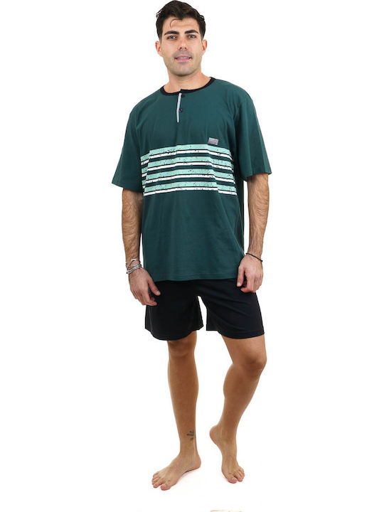 Billy Summer Men's Pyjamas Green B665Set-Kyparissi