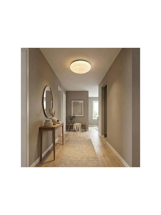 Lightplanet Plafonieră de Tavan 23cm Albă cu LED Integrat și Telecomandă