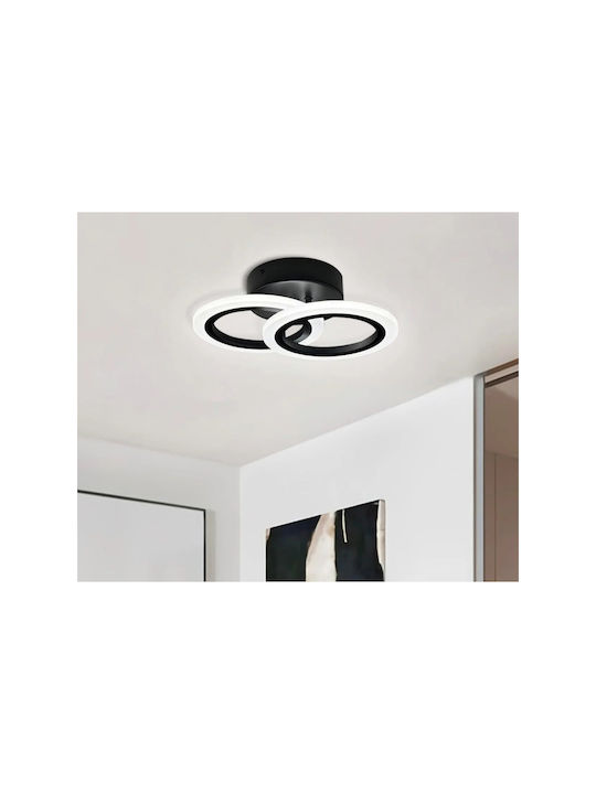 Lightplanet Ceiling Light Black with Integrated LED and Remote Control