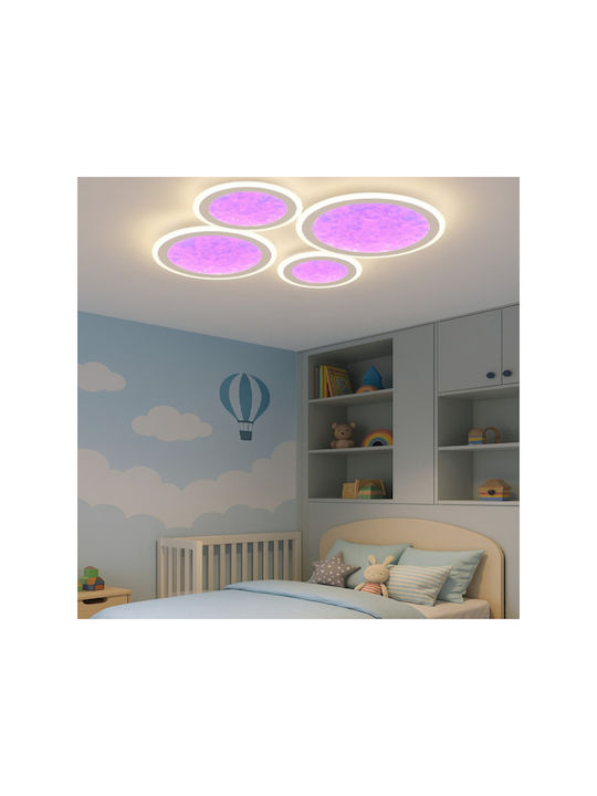 Jiju Plafonieră de Tavan cu LED Integrat și Telecomandă