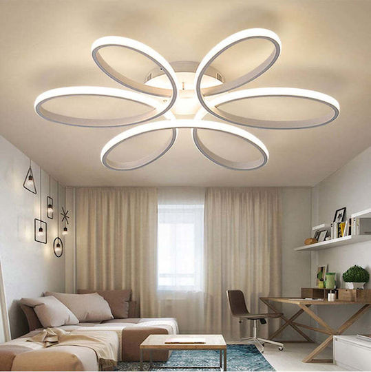 Jiju Deckenleuchte montieren 48cm Weiß mit integrierter LED und Fernbedienung