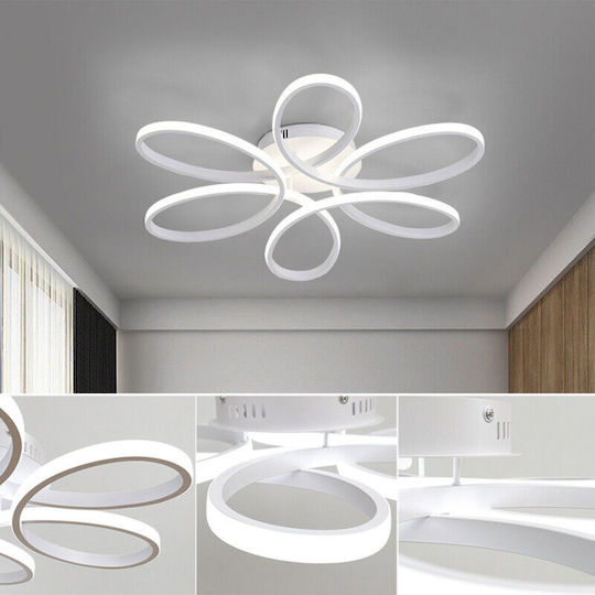 Jiju Deckenleuchte montieren 48cm Weiß mit integrierter LED und Fernbedienung