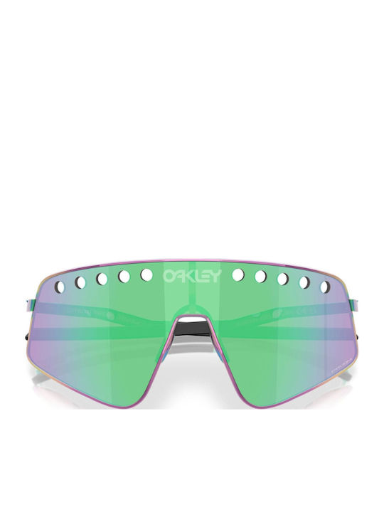 Oakley Ochelari de Soare Pentru Bărbați cu Ramă Metalică Roz și Lentilă Roz