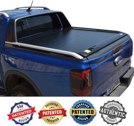 Aluminum Roll Bed Cover Handrails Bars Tek 2 Max 9080 Roll+koup 115bl+bedbar 066bl Ford Ranger Wildtrack Raptor 2023+