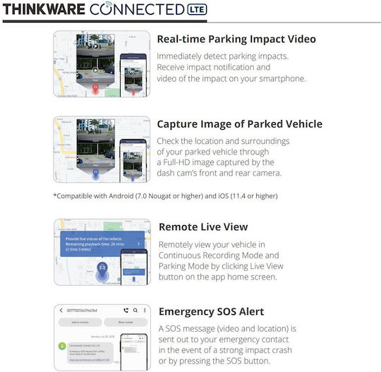 Thinkware T700 Cameră DVR Auto Wi-Fi, GPS