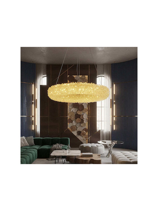Lightplanet Висящо Осветително Тяло Златисто LED с Кристали