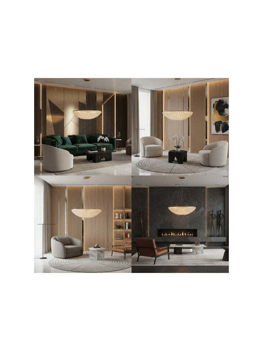Jiju Lumini Suspendate Auriu LED Cu Lumină Alb Natural