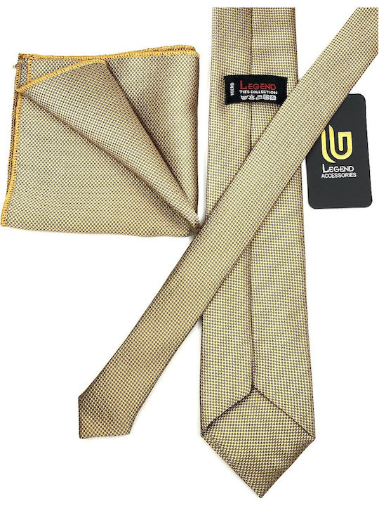 Legend Accessories Set Cravate Bărbați Monocromie În Culoare Auriu