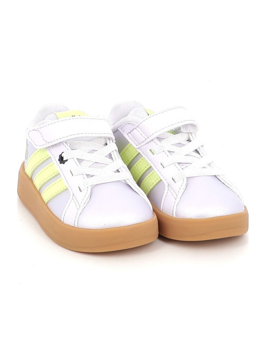 Grand Court Kids Sneakers with Hoop & Loop Closure Lilac