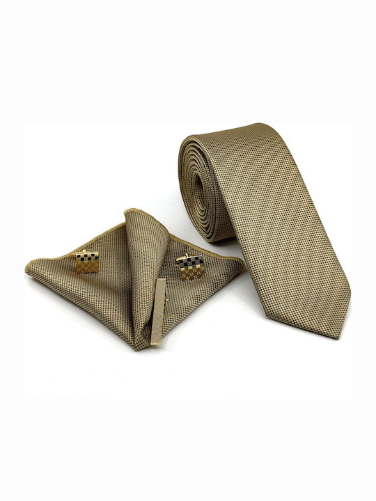 Legend Accessories Set Cravate Bărbați Monocromie În Culoare Auriu