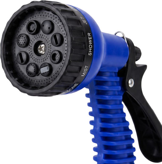 Avizar Expandable Garden Hose 30m Spray Gun Blue