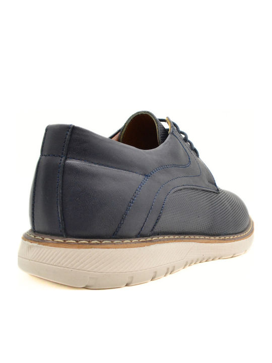 Leder Herren Freizeitschuhe Blau DR431 Blau