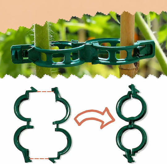 Set 50 Clips De Legat Plante Zola Prindere Rapidă Rezistent La Uv Și Umiditate Plastic Verde Set 50 Clips De Legat Plante Zola Prindere Rapidă Rezistent La Uv Și Umiditate Plastic Verde
