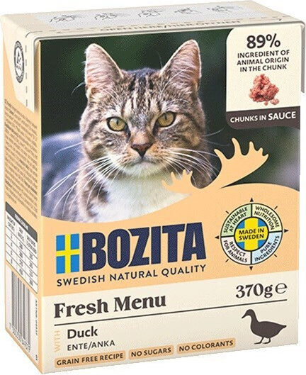 Bozita Menu Υγρή Τροφή για Γάτες με Πάπια χωρίς Σιτηρά 370gr