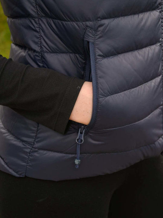 Alpine Women's Sleeveless Puffer Jacket Waterproof for Winter Navy Blue