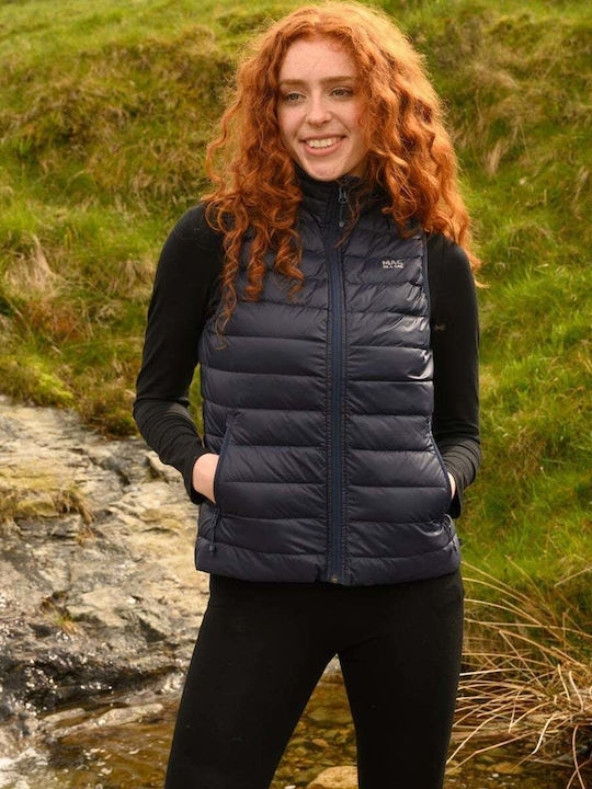 Alpine Women's Sleeveless Puffer Jacket Waterproof for Winter Navy Blue
