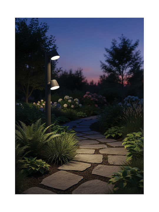 VK Lighting LED Външно Стоящо Осветително Тяло с Топла Бяла Светлина IP65 Кафяв