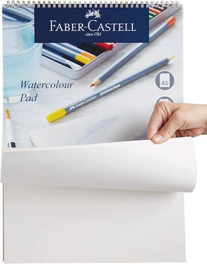 Faber Castell A3 Watercolour Spiral Pad 190 Gsm 15 Sheets Wd862010 5038041057481