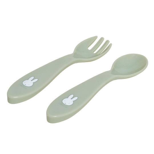 Miffy Set Baby Cutlery for 6+ Months Green 2 Pieces