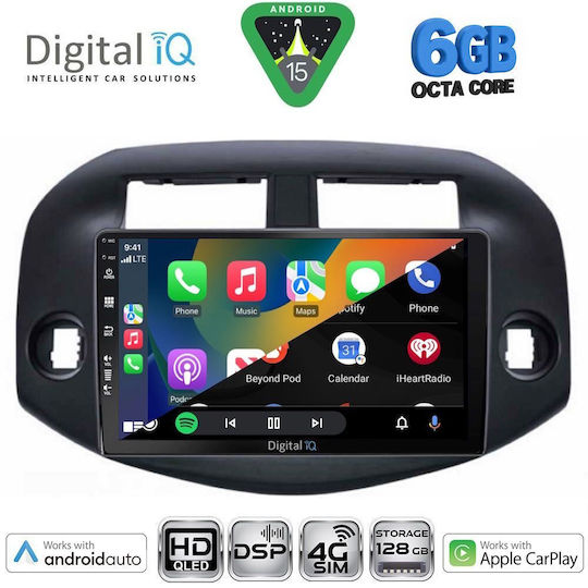 Digital IQ Car Audio System for Toyota RAV 4 2006-2012 Bluetooth USB WiFi GPS Apple CarPlay Android Auto with 10" Touch Screen