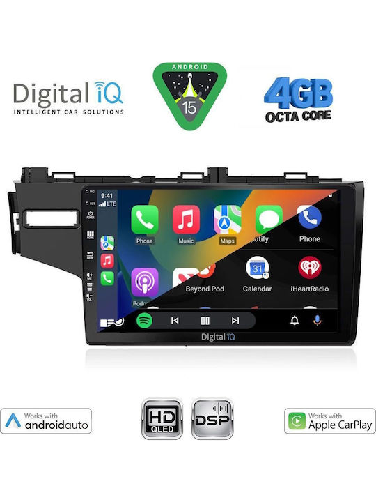 Digital IQ Car Audio System for Honda Jazz 2013-2019 (Bluetooth/USB/WiFi/GPS/Apple CarPlay/Android Auto) with 10" Touch Screen
