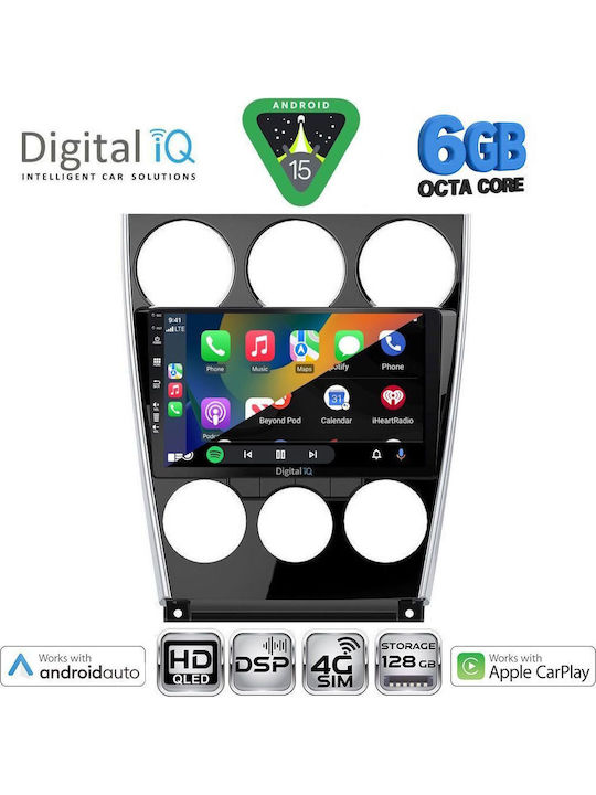 Digital IQ Car Audio System for Mazda 6 2005-2008 (Bluetooth/USB/WiFi/GPS/Apple CarPlay/Android Auto) with 9" Touch Screen