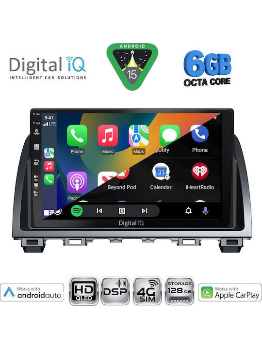 Digital IQ Car Audio System for Mazda 6 2012-2017 Bluetooth USB WiFi GPS Apple CarPlay Android Auto with 9" Touch Screen