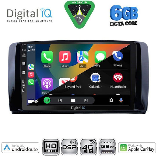 Digital IQ Auto-Audiosysteme für Mercedes-Benz R-Klasse 2006-2015 mit Touchscreen 9" Bluetooth USB WiFi GPS Apple CarPlay Android Auto