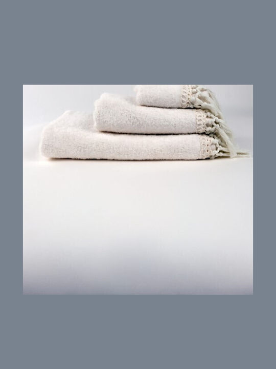 Liolios Home Bath Towels Set 3 pcs Butterfly Cream Weight 500gsm