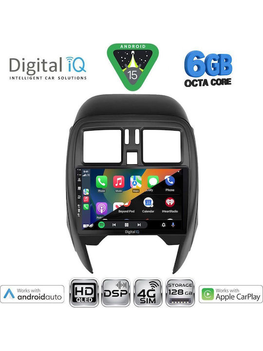 Digital IQ Car Audio System for Nissan Micra 2014-2017 Bluetooth USB WiFi GPS Apple CarPlay Android Auto with 9" Touch Screen