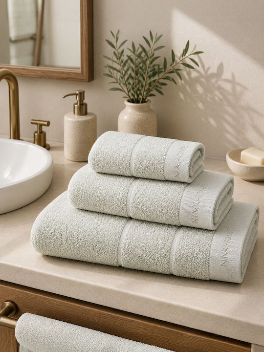 Nima Σετ Πετσέτες Μπάνιου 3τμχ Light Beige Βάρους 450gr/m²