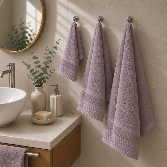 Astron Italy Bath Towels Set of 3 pcs Dusty Rose Weight 550gsm