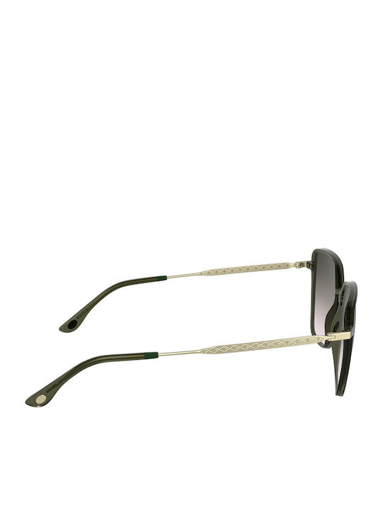 Lacoste Ochelari de Soare Pentru Femei cu Ramă Verde și Lentilă Degrade Verde