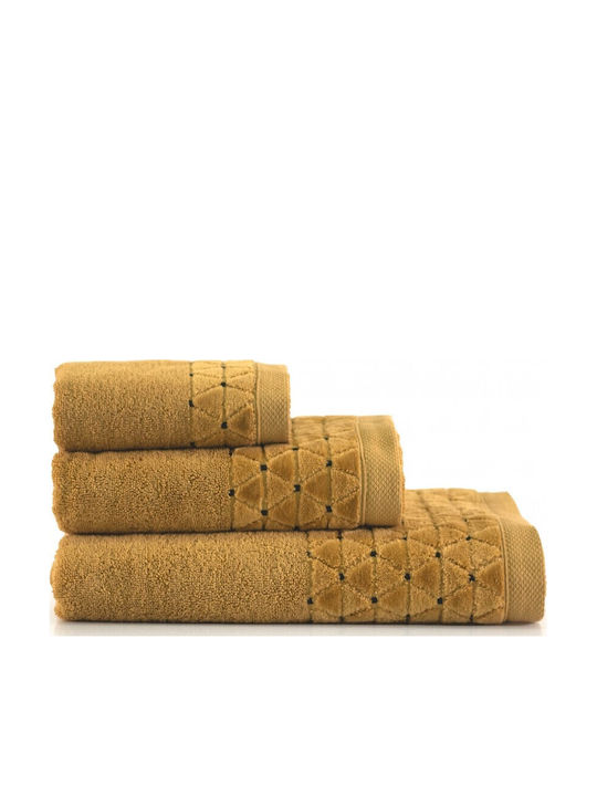 Zwoltex Πετσέτα Προσώπου Oscar 50x100εκ. Mustard Βάρους 500gr/m²