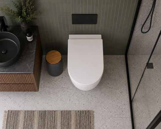 MRShome Kunststoff Badezimmer Mülleimer 5Es Bronze